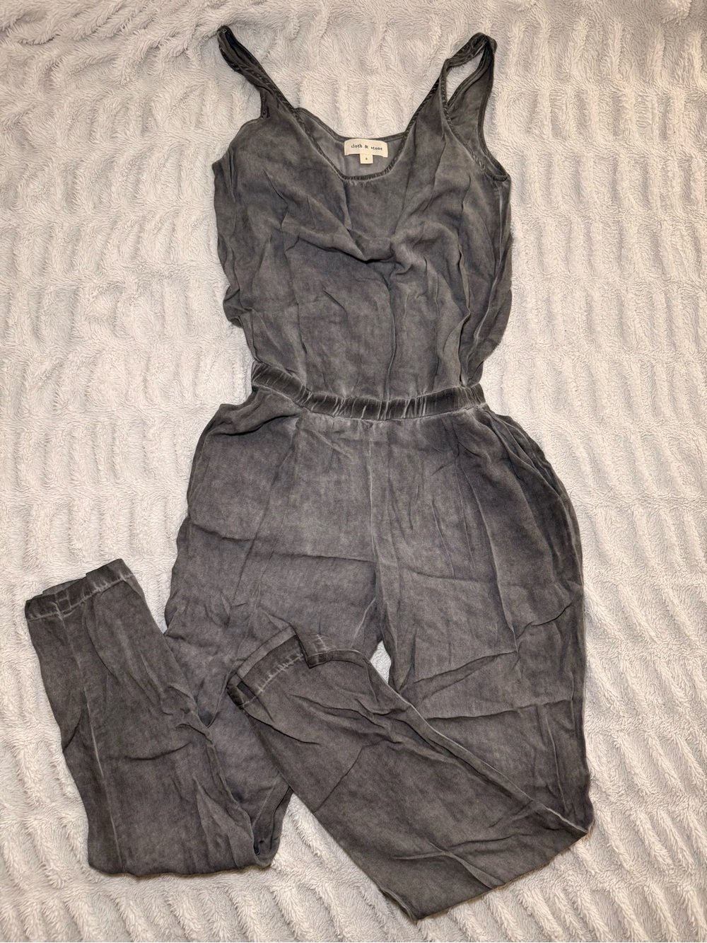 Cloth & Stone Gray Sleeveless Rayon Jumpsuit Size Small
